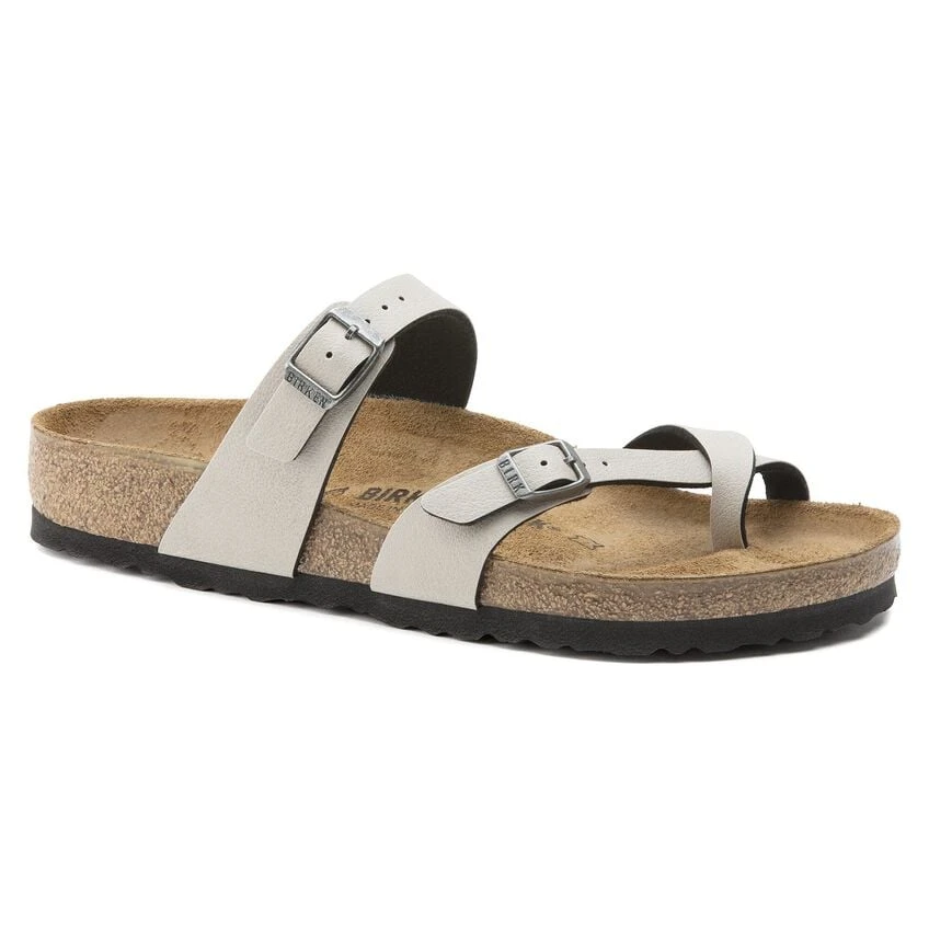 Birkenstock Mayari Birko-Flor Pull Up Stone 1 Birkenstock Mayari Birko-Flor Pull Up Stone