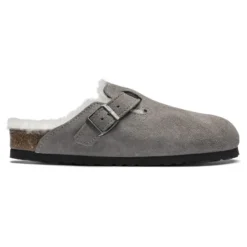 Birkenstock Boston Shearling Suede Leather -Stepwise Shoes Sales Store 1017651 side