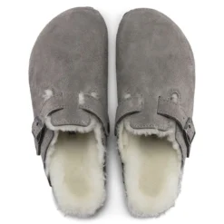 Birkenstock Boston Shearling Suede Leather -Stepwise Shoes Sales Store 1017651 top