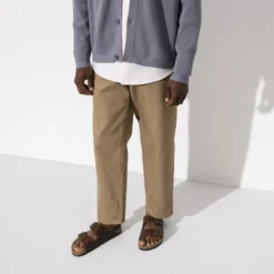 Birkenstock Arizona Natural Leather Vintage Wood Roast -Stepwise Shoes Sales Store 1018626 f look m