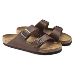 Birkenstock Arizona Natural Leather Vintage Wood Roast -Stepwise Shoes Sales Store 1018626 pair