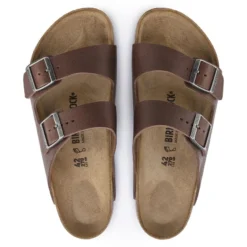 Birkenstock Arizona Natural Leather Vintage Wood Roast -Stepwise Shoes Sales Store 1018626 top