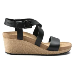 Sibyl Ring-Buckle Natural Leather Black -Stepwise Shoes Sales Store 1018677 side