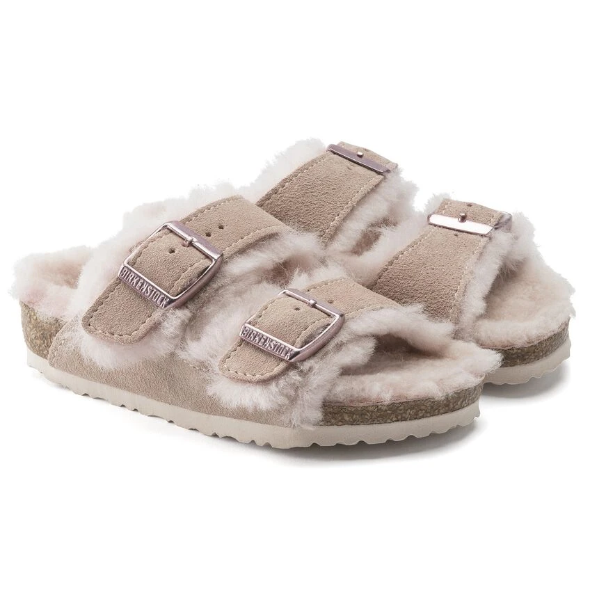 Birkenstock Arizona Shearling Kids Suede Leather 5 Birkenstock Arizona Shearling Kids Suede Leather - Image 5