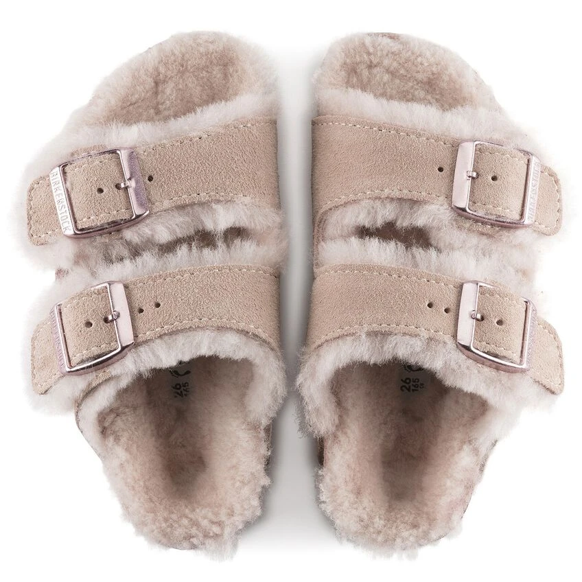 Birkenstock Arizona Shearling Kids Suede Leather 4 Birkenstock Arizona Shearling Kids Suede Leather - Image 4