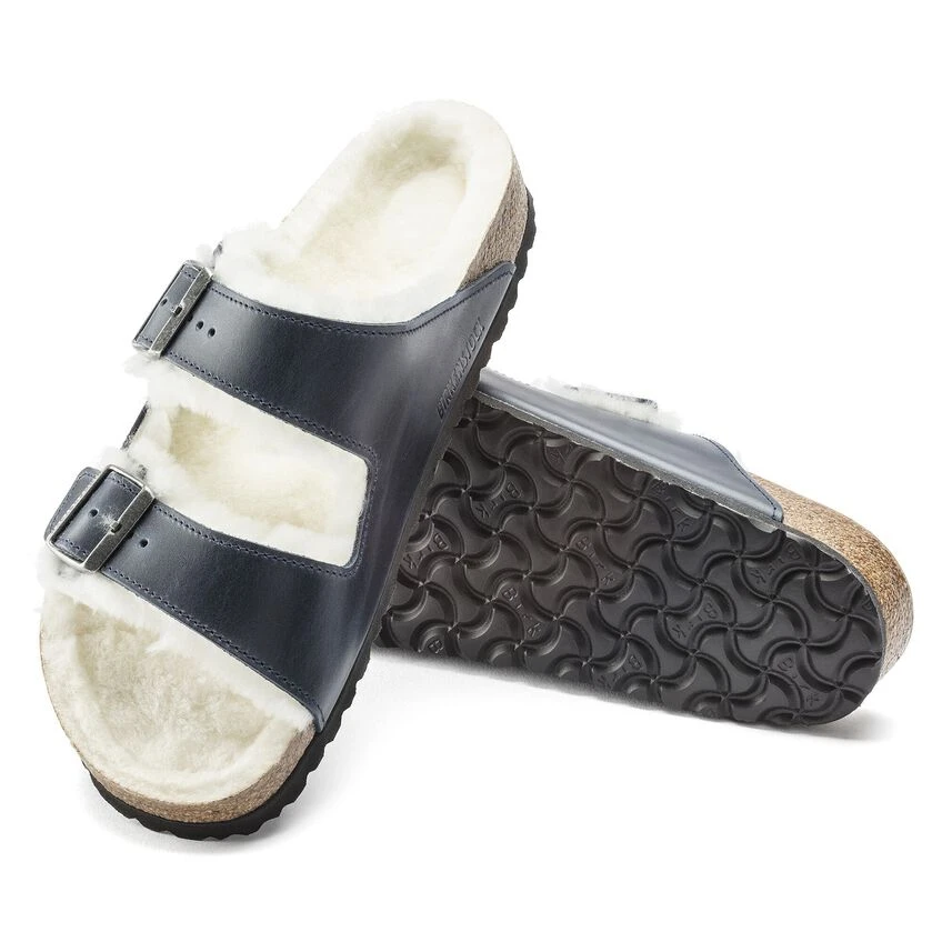 Birkenstock Arizona Shearling Oiled Leather 3 Birkenstock Arizona Shearling Oiled Leather - Image 3