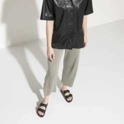 Birkenstock Arizona Natural Leather Black -Stepwise Shoes Sales Store 1021277 f look f