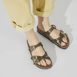 Birkenstock Franca Oiled Leather -Stepwise Shoes Sales Store 1023310 f closeup f