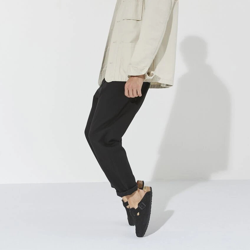 Birkenstock Boston Suede Leather Black 3 Birkenstock Boston Suede Leather Black - Image 3