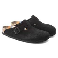 Birkenstock Boston Suede Leather Black 16 Birkenstock Boston Suede Leather Black -Stepwise Shoes Sales Store 1023452 pair