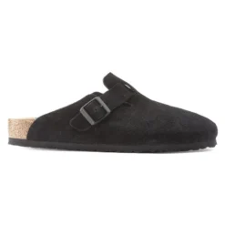Birkenstock Boston Suede Leather Black 17 Birkenstock Boston Suede Leather Black -Stepwise Shoes Sales Store 1023452 side