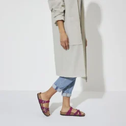 Birkenstock Franca Braid Oiled Leather Festival Fuchsia -Stepwise Shoes Sales Store 1023978 f look f