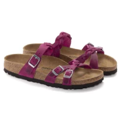 Birkenstock Franca Braid Oiled Leather Festival Fuchsia -Stepwise Shoes Sales Store 1023978 pair