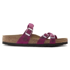 Birkenstock Franca Braid Oiled Leather Festival Fuchsia -Stepwise Shoes Sales Store 1023978 side