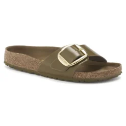 Birkenstock Madrid Natural Leather Patent