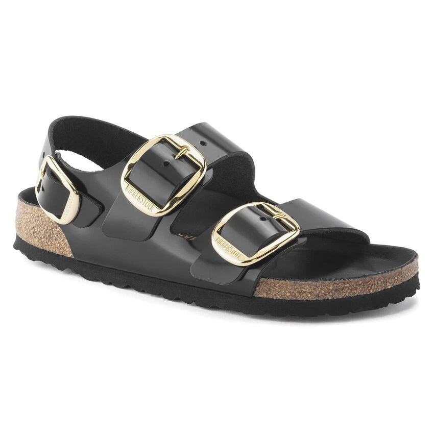Birkenstock Milano Big Buckle Natural Leather Patent 2 Birkenstock Milano Big Buckle Natural Leather Patent - Image 2