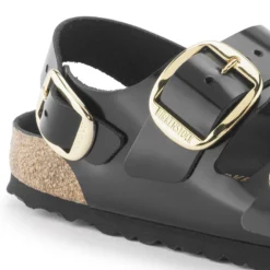 Birkenstock Milano Big Buckle Natural Leather Patent 17 Birkenstock Milano Big Buckle Natural Leather Patent -Stepwise Shoes Sales Store 1024143 detail 1