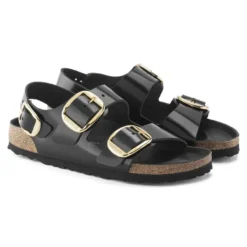 Birkenstock Milano Big Buckle Natural Leather Patent 15 Birkenstock Milano Big Buckle Natural Leather Patent -Stepwise Shoes Sales Store 1024143 pair