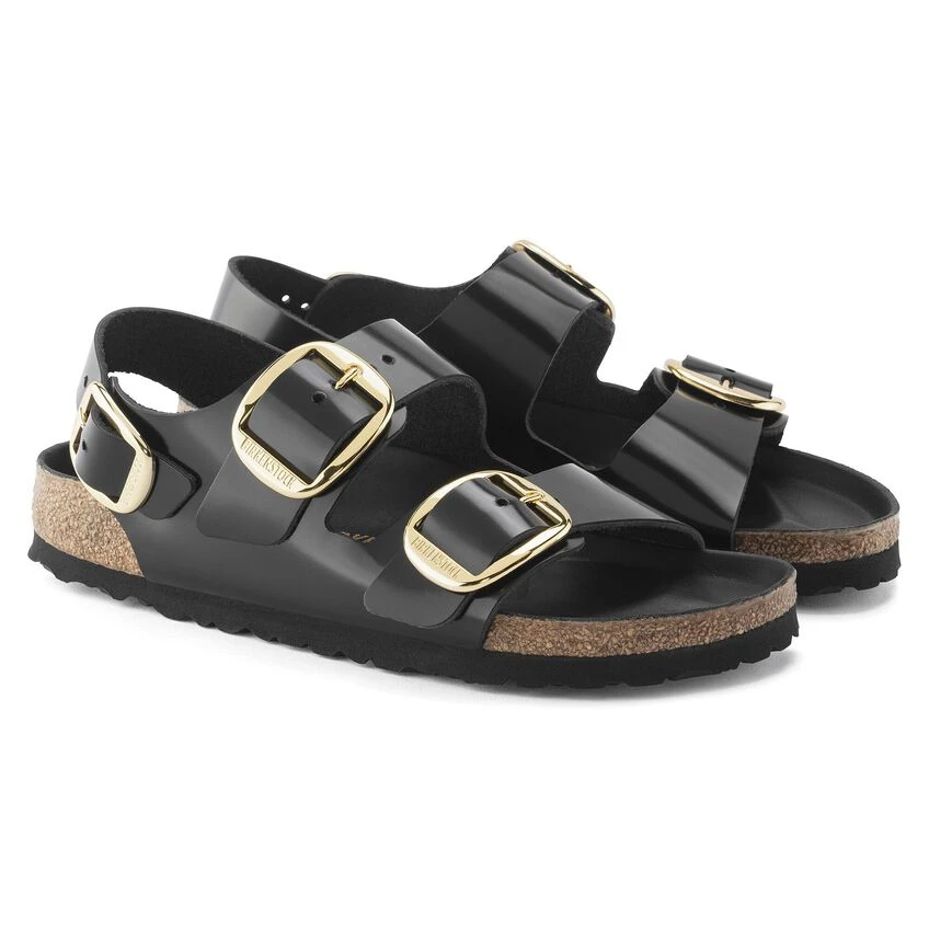 Birkenstock Milano Big Buckle Natural Leather Patent 7 Birkenstock Milano Big Buckle Natural Leather Patent - Image 7