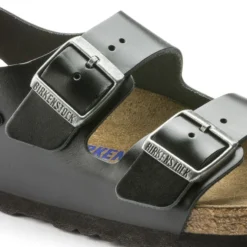 Birkenstock Milano Real Leather Soft Footbed -Stepwise Shoes Sales Store 234531 detail 1