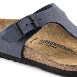 Birkenstock Gizeh Birko-Flor Nubuck Navy -Stepwise Shoes Sales Store 345443 detail 1
