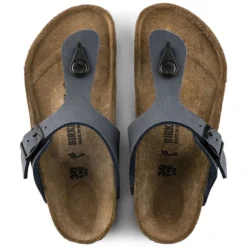 Birkenstock Gizeh Birko-Flor Nubuck Navy -Stepwise Shoes Sales Store 345443 top