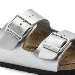 Birkenstock Arizona Birko-Flor Silver -Stepwise Shoes Sales Store 555133 detail 1