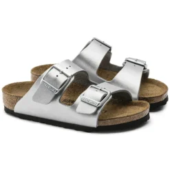 Birkenstock Arizona Birko-Flor Silver -Stepwise Shoes Sales Store 555133 pair
