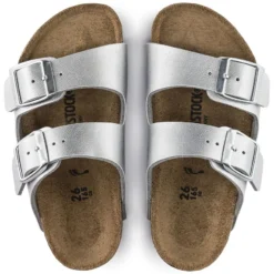 Birkenstock Arizona Birko-Flor Silver -Stepwise Shoes Sales Store 555133 top